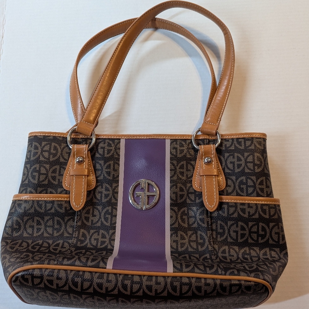 Giani Bernini Block Stripe Logo Bag